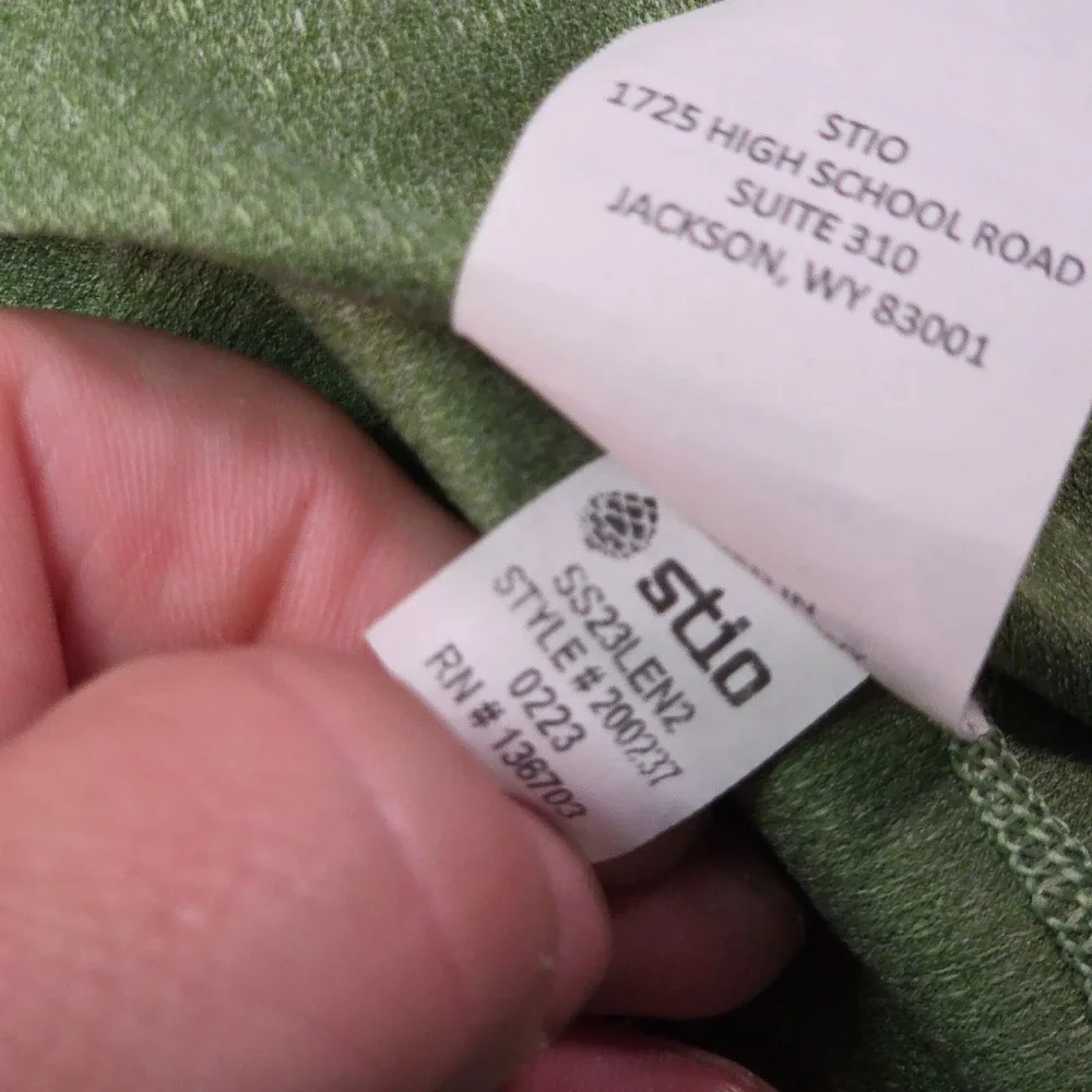 Stio Hylas Crew Shirt Mens XL Green Sun UPF 50 Lightweight Performance Outdoors